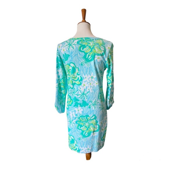Lilly Pulitzer Palmetto Mini Dress in Wave Rider Lagoon Green - Picture 3 of 12